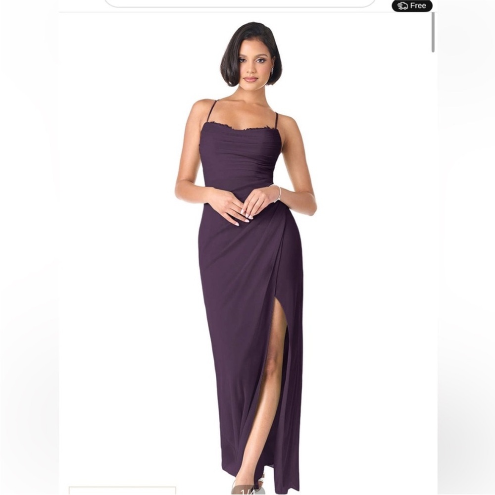 Azazie “Ashana”, Plum Bridesmaid Dress, size: A4